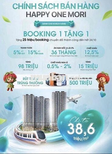 Sở hữu căn hộ cao cấp chỉ từ 1,3 tỷ, thanh toán chỉ 5%, ck tới 12,5%