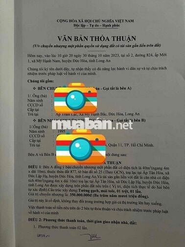 Vi bằng đât thổ nhà 1 trệt 2pn điện nhà nước