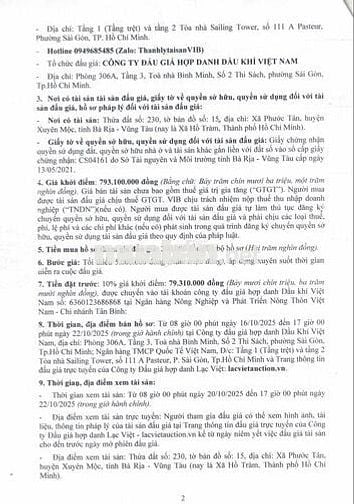 BĐS Xã Phước Tân, huyện Xuyên Mộc, tỉnh BR-VT (Xã Hồ Tràm, TP.HCM)