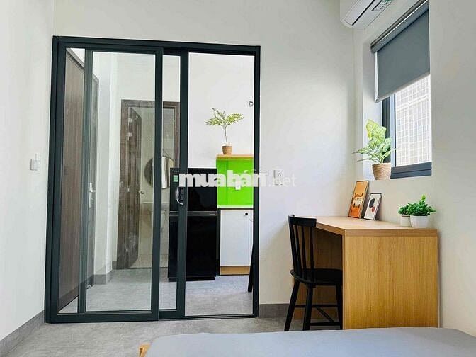 ⚜️1PN Vách Ngăn Kính Tách Bếp Full Nội Thất Có Thang Máy Gần Ngã Tư HX