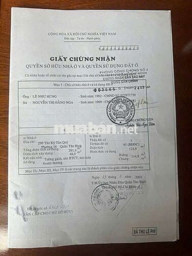 Bán nhà MTKD số nhà cực đẹp (123) [6mx20m] TKTQ -TSN Tân phú❤️
