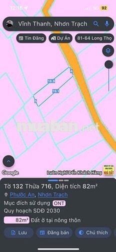 Bán Đất Nền Vĩnh Thanh, Hẻm Vào Chợ Hoà Bình, Kinh Doanh Buôn Bán ok.