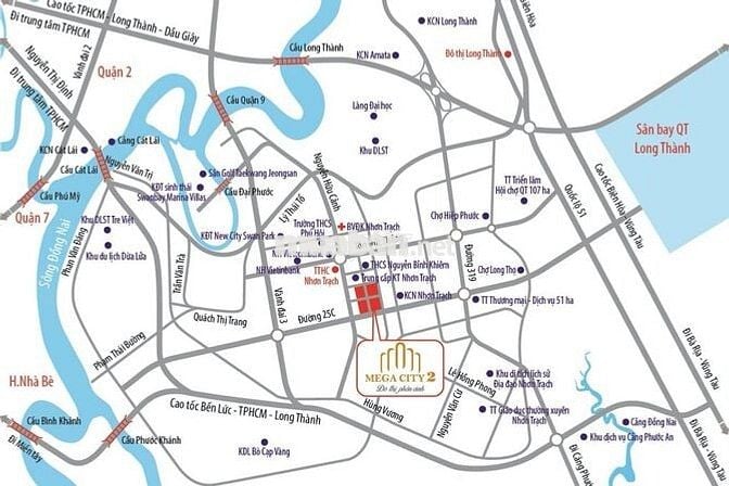 Đất nền Mega 2 - Đường 25C Nhơn Trạch kết nội trực tiếp SB Long Thành