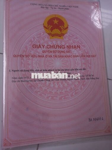 bán hoặc đổi đất vĩnh thanh nhơn trạch