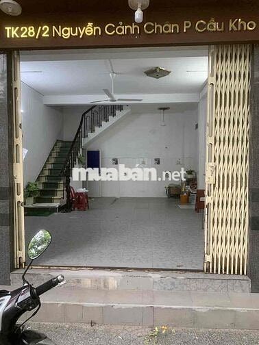 Cho thuê nhà mặt tiền Nguyễn Cảnh Chân , p Cầu Kho , Q1