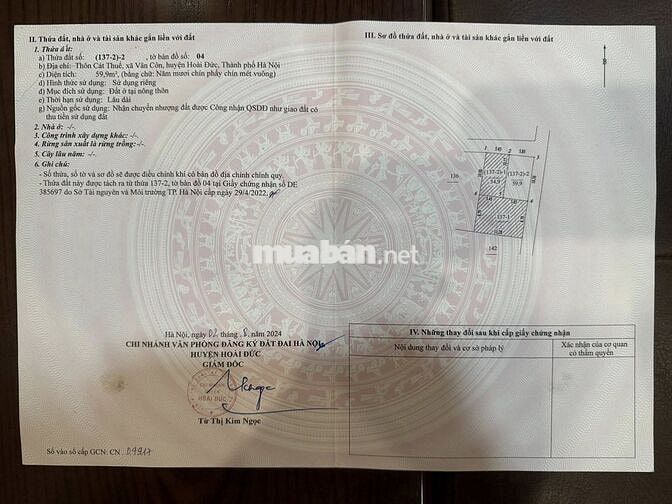 Đất có sổ ngay cạnh Đại Lộ Thăng Long