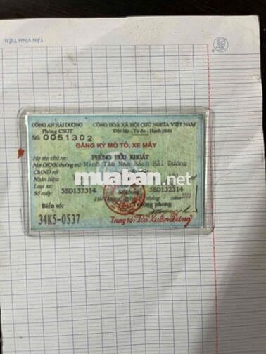 JUPITER NHẬP THÁI 2003 BS 34 HẢI DƯƠNG CÓ ĐỖI XE