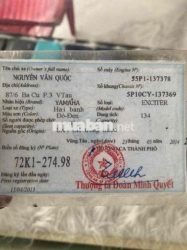 cần bán ex 135 5s 2013