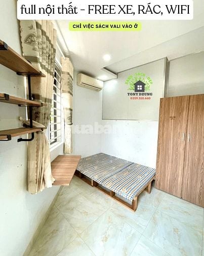 PHÒNG BAN CÔNG & CỬA SỔ - FULL NỘI THẤT - GẦN CẦU VƯỢT NGÃ TƯ GA 