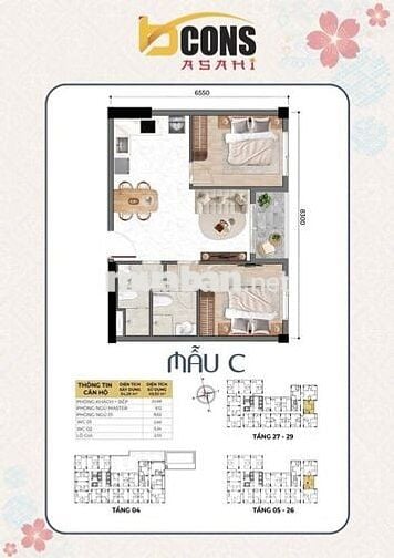 Nhượng cọc căn góc Bcons Asahi - không chênh giá