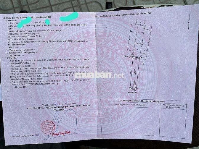 [MTKD]_ LÝ THÁNH TÔNG, TÂN PHÚ_ 84M2_ KHÔNG PHẠM LG_SỔ OK. GIÁ 11,8 TỶ