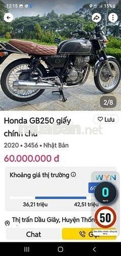 Can ra di con xe honda GB 250cc