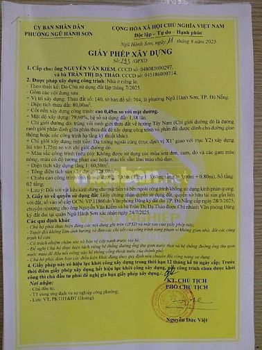 Căn nhà đang xây dựng 2 tầng kiên cố tại Làng Đại Học Hoà Quý