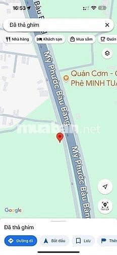 BÁN ĐẤT MẶT TIỀN MỸ PHƯỚC - BÀU BÀNG