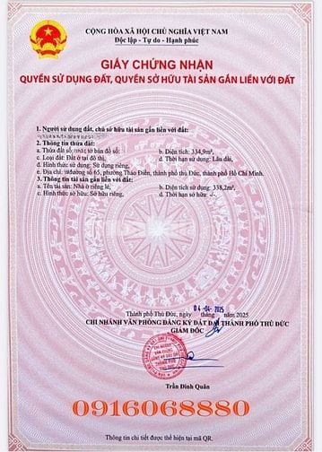 BÁN BIỆT THỰ SÂN VƯỜN GÓC 2 MẶT TIỀN : 7 ĐƯỜNG SỐ 65 - P. THẢO ĐIỀN 