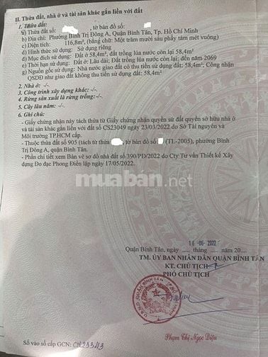 Nhà nát tiện xây mới, dt: 6,3x19, hẻm 8m đường Ao Đôi, giáp Lê Văn Quớ