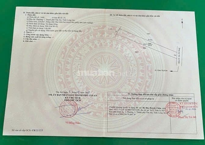 Tôi Chinh chủ gửi bán lô đất mt hem 83 Châu Thi Kim 