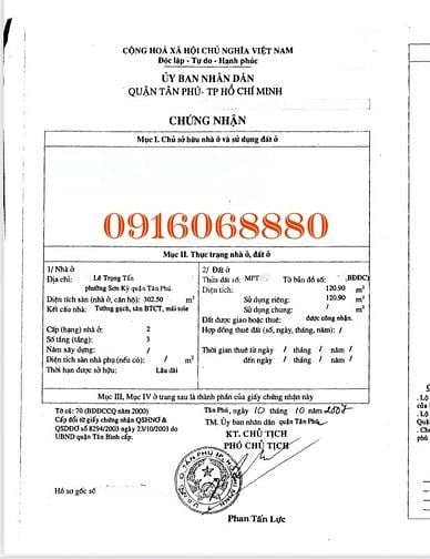 BÁN NHÀ 2 MẶT TIỀN TRƯỚC VÀ HẺM HÔNG : 31 LÊ TRỌNG TẤN - P. SƠN KỲ