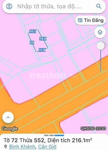 LÔ ĐẤT ĐẸP SỔ HỒNG RIÊNG TRUNG TÂM XAZ BÌNH KHÁNH,HCM
