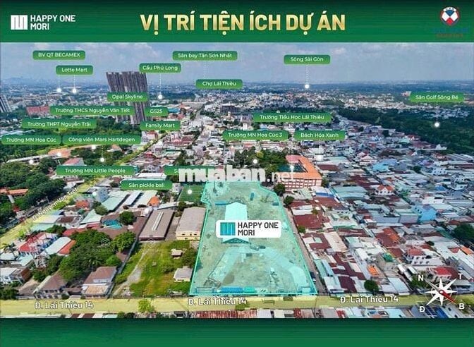 Căn hộ trung tâm Lái Thiêu liền kề QL13 và Aeon Mall chỉ 2,5 tỷ 2PN