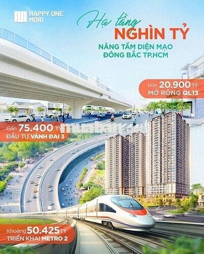 Căn hộ trung tâm Lái Thiêu liền kề QL13 và Aeon Mall chỉ 2,5 tỷ 2PN