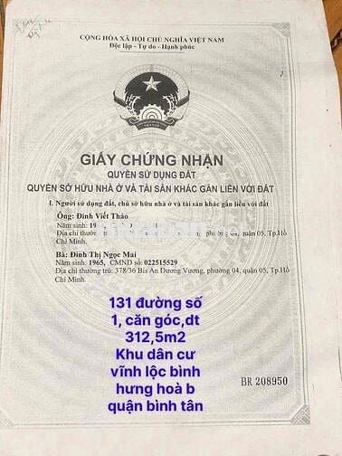 Mặt bằng kinh doanh 550m2 góc 2 mặt tiền Đường số 1