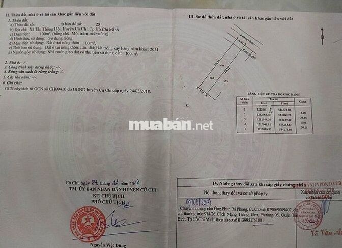 Bán lô đất Đ.Trần Tử Bình gần chợ Việt Kiều DT 100m2 giá 1 tỷ. SHR