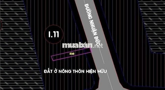 Đất mặt tiền Nhuận Đức - xã Nhuận Đức : 215m2 ( 5x40 ) . Giá 1 tỷ 950