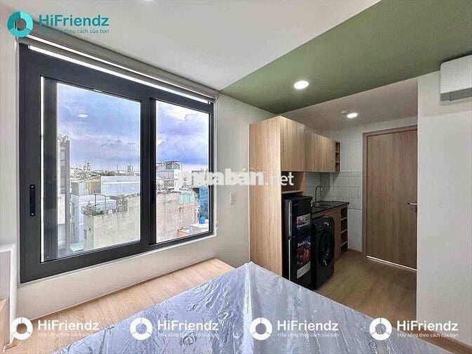 CĂN HỘ STUDIO BAN CONG CỬA SỔ TRỜI FULL NỘI THẤT MÁY GIẶC RIÊNG