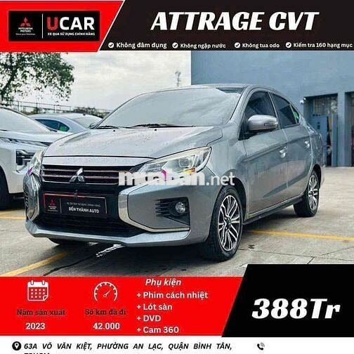 Mitsubishi Attrage 2023 1.2 CVT - 43000 km