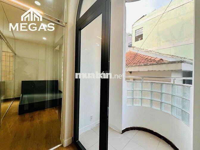 Căn hộ 1Pn cửa kính, ban công thoáng, full nội thất, máy giặt riêng