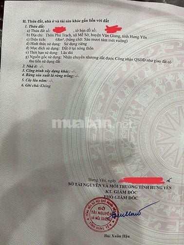 Chính chủ bán nhanh mảnh góc trục chính Mễ Sở - Văn Giang - Hưng Yên.