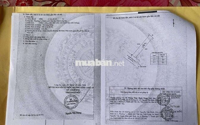 2Tỷ - Mặt Tiền Đường Nguyễn Văn Trưng - Tân An
