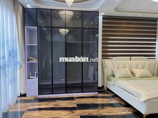 NHÀ BÈ, NHÀ MỚI 4 TẦNG, THANG MÁY TRONG NHÀ, HẺM XE HƠI