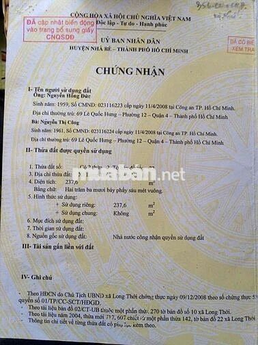 XUẤT CẢNH BÁN GẤP LÔ ĐẤT HAI MẶT TIỀN FULL THỔ CƯ GIÁ ĐẦU TƯ
