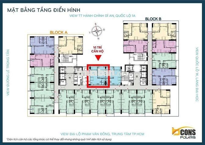 Cho thuê cc Bcons Polaris giá rẻ