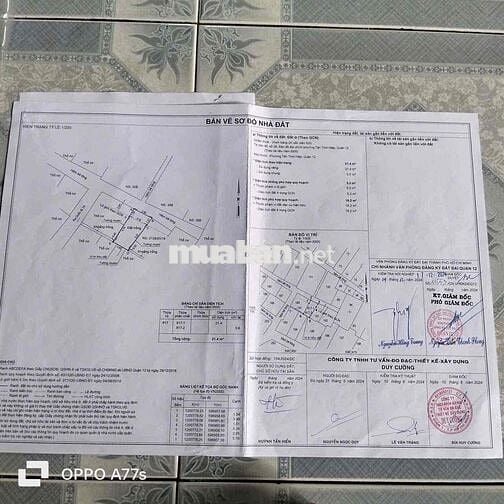 Bán lô Dất Thổ Cư Phường Tân Chánh Hiệp Quận 12
