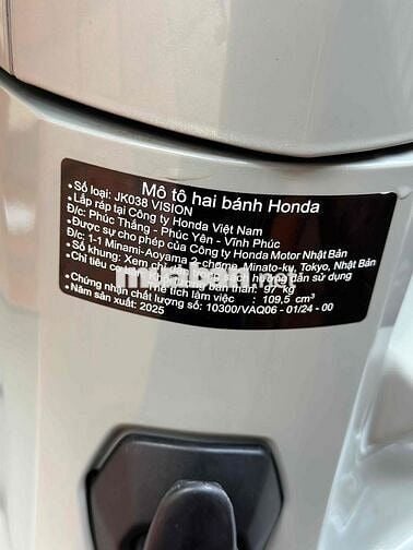 Vision Bản Sporty Cao Cấp 2025 Chính Chủ bán