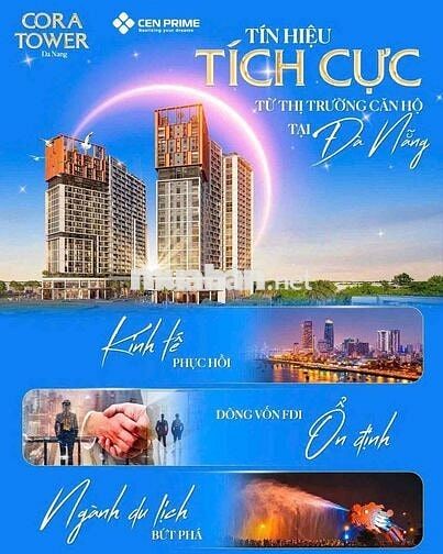 Bán căn hộ sân vườn Cora Tower Hoà Xuân view pháo hoa