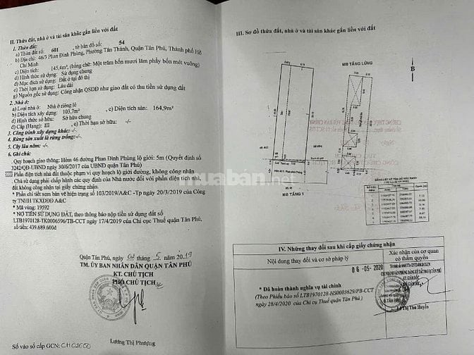 Bán nhà 46/3-5 Phan Đình Phùng, Tân Thành, Tân Phú, hẻm xe hơi