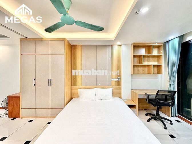CHO THUÊ STU,1N1K - 50M2 BAN CÔNG FULL NỘI THẤT NGAY ĐH THƯƠNG MẠI
