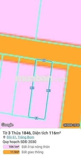 116m2 đất mặt đường nhựa sát vách KCN Bàu Xéo 2 và Tổng kho 620ha