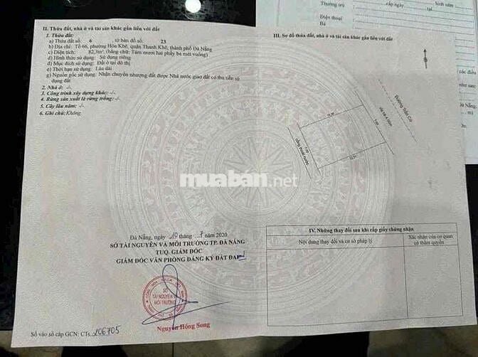 Lô đất Vip ngang 7m có 1 0 2 đường Trần Cừ khu nhà đẹp