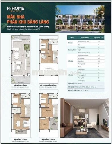 Shophouse K Home New City, 7,9 tỷ,  4PN, 6WC  Thủ Dầu Một, Bình Dương
