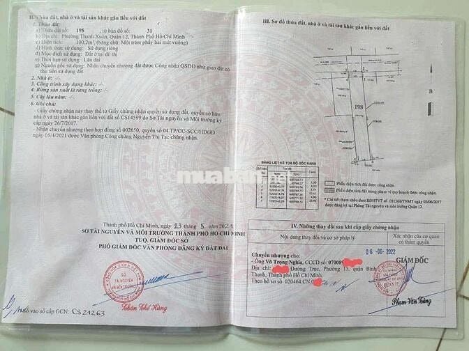 Bán Đất thổ cư hẻm xe hơi 100m2 TX25, Tô Ngọc Vân chỉ 4,4 Tỷ Thới An