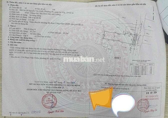 Bán gấp nhà hẻm 3M Nguyễn Văn Khối, Gò Vấp