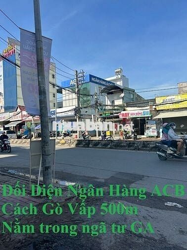 NÓNG! Bán Lô Góc Mặt Tiền Hà Huy Giáp Cách Gò Vấp 500m, Đối Diện ACB