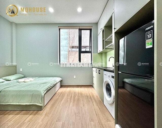 CHDV STUDIO TONE XANH LÁ /FULL NỘI THẤT/MÁY GIẶT RIÊNG KẾ ĐH VĂN HIẾN