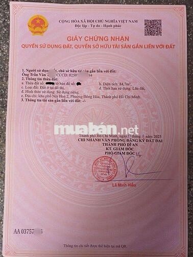 Đất trục chính phú hồng Thịnh 9, phường Bình An Tp Dĩ An