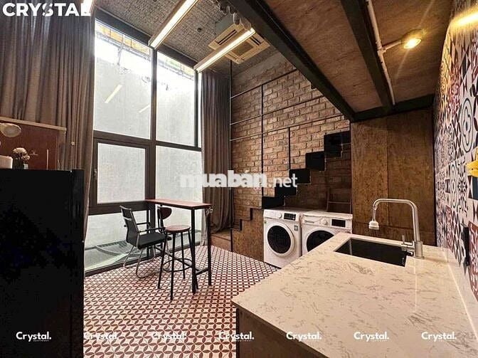 Duplex máy giặt sấy riêng, full NT, gác cao ko đụng đầu ngay ETown